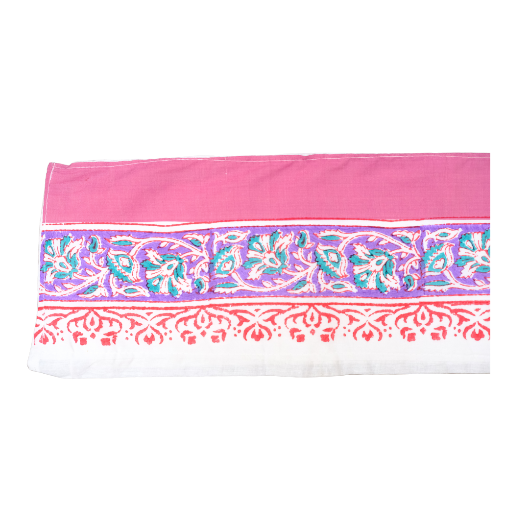 White Cotton Uparna - Pink Embroiderry