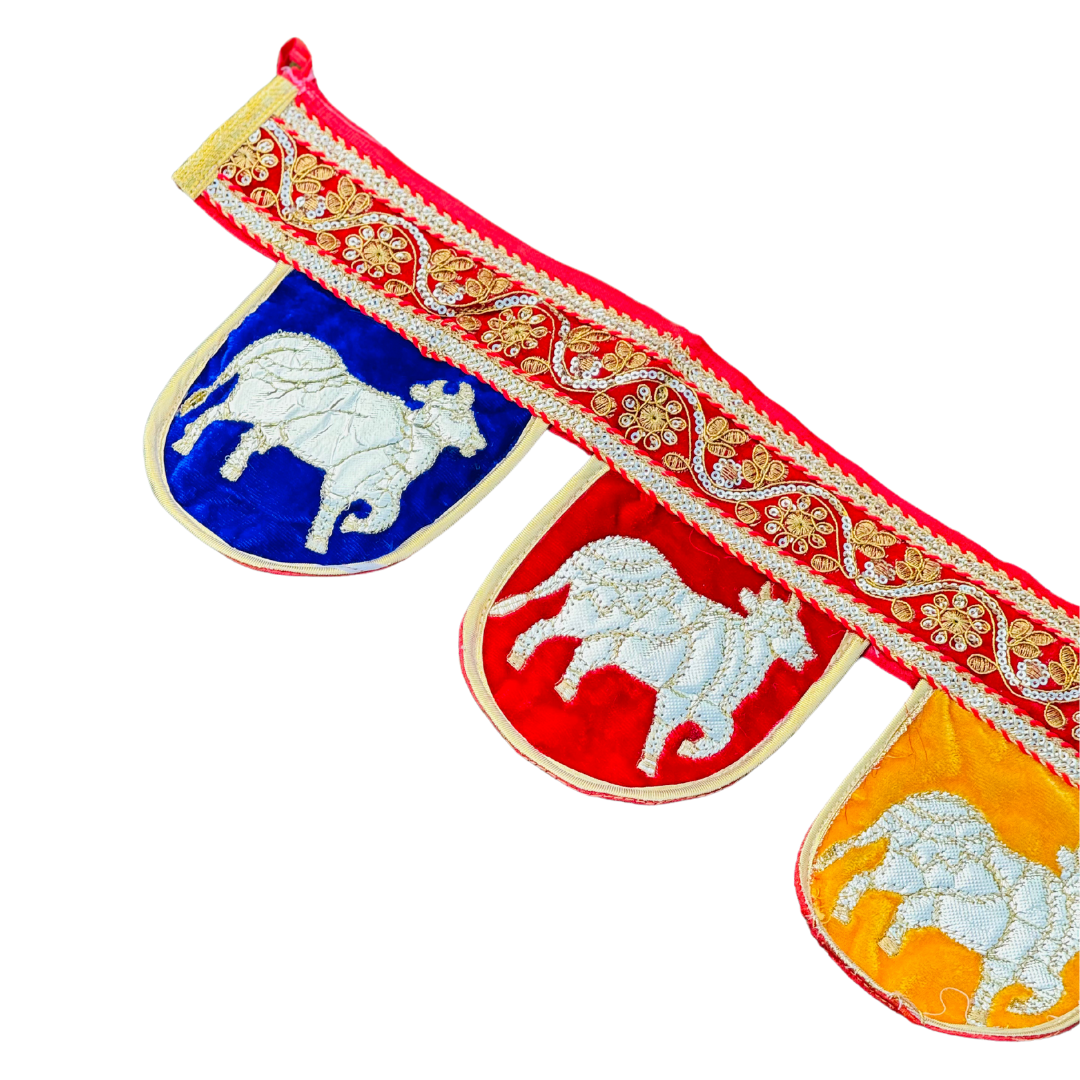 Colorful Cow Toran - Festive Door Hanging