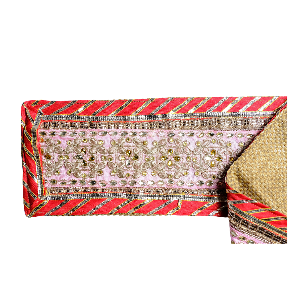 Luxurious Zari work Uparna for big occassions