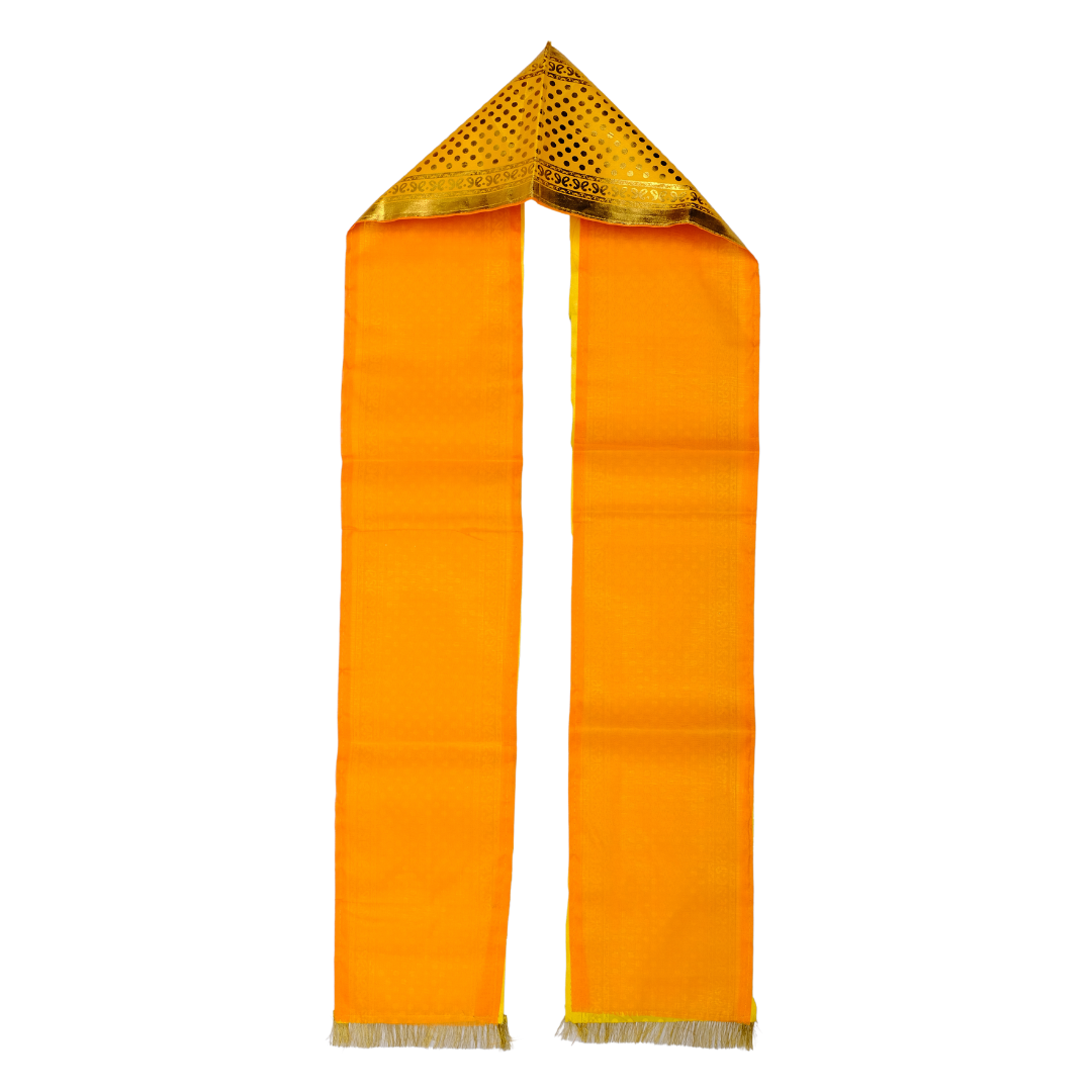 Golden Uparna with Traditional Pattern – Perfect for all Types of Ceremonies