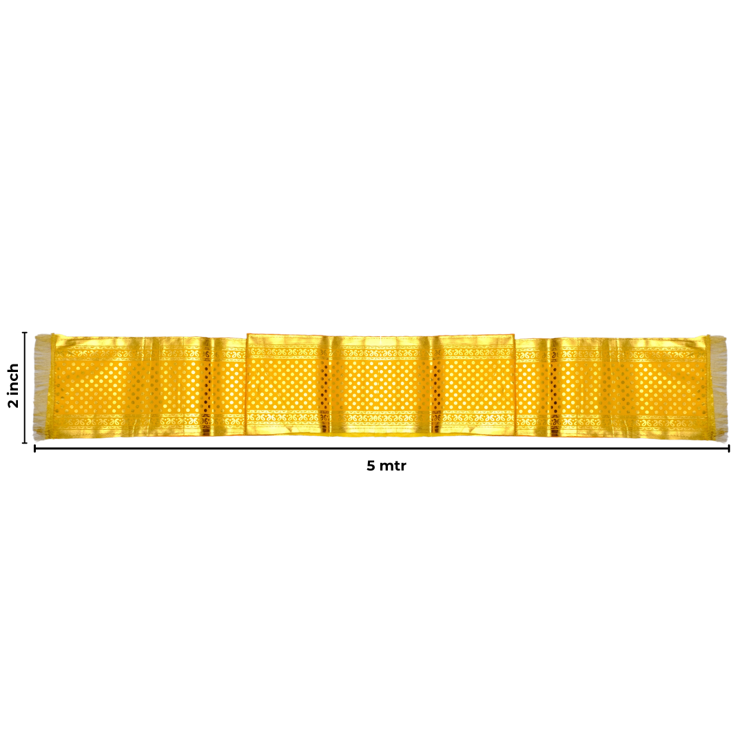 Golden Uparna with Traditional Pattern – Perfect for all Types of Ceremonies