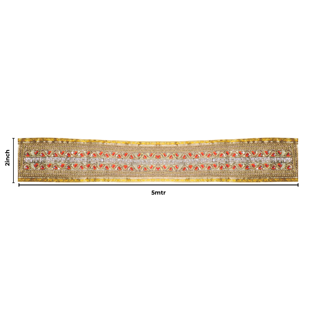 Elegant Floral Uparna with Vibrant Beadwork