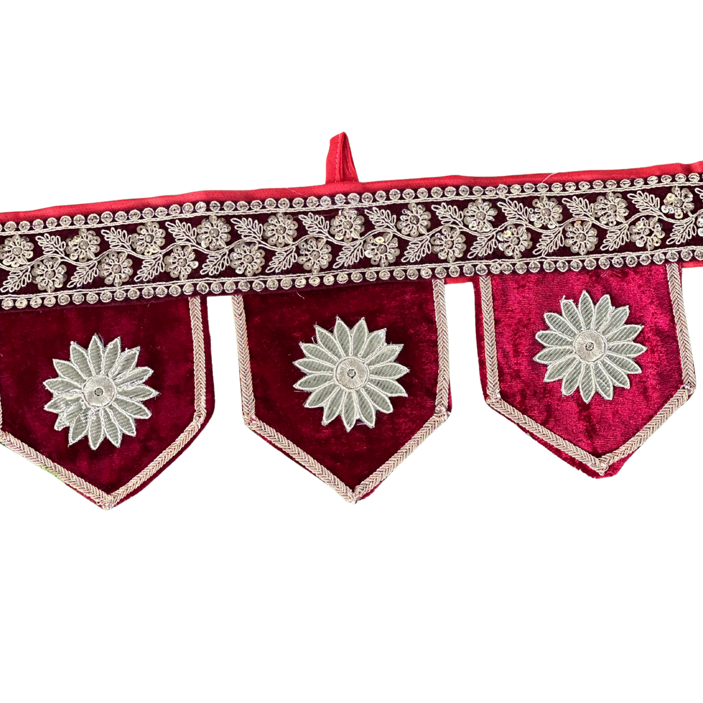 Velvet Floral Embroidered Door Toran