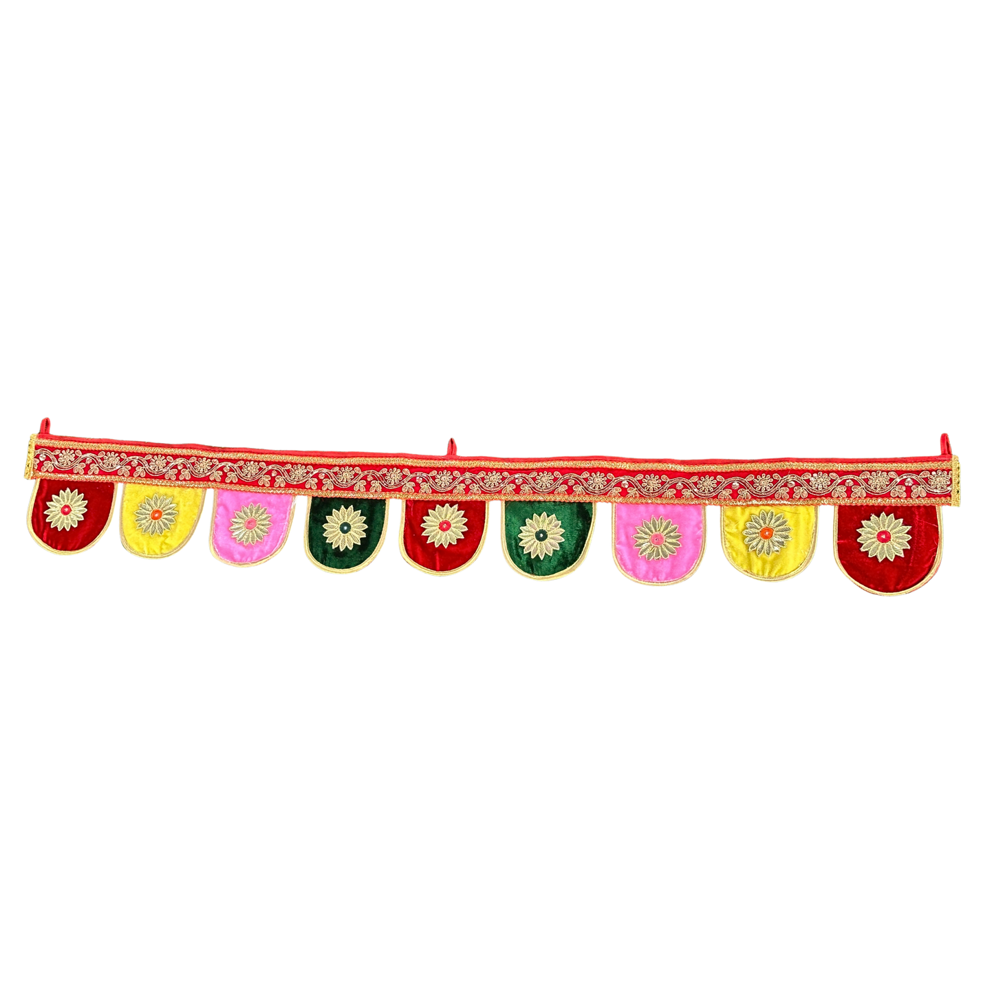 Colorful Velvet & Embroidered Toran