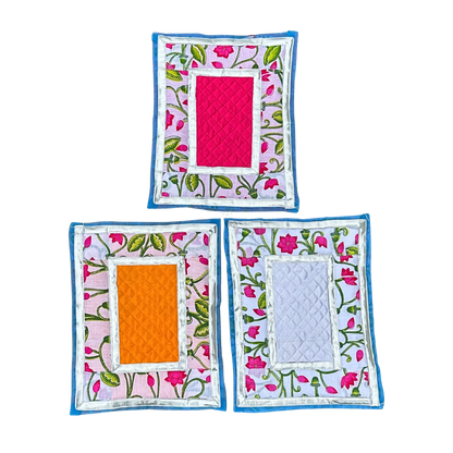 Laddu Gopal Aasan Set – Floral Design (Pack of 3)