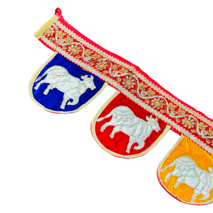Colorful Cow Toran - Festive Door Hanging
