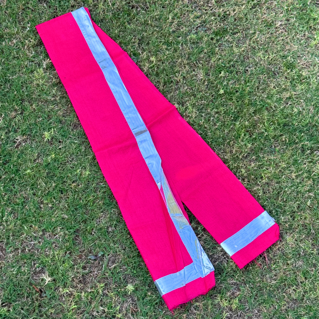 Pink and Silver Regular Synthetic Cotton Uparna
