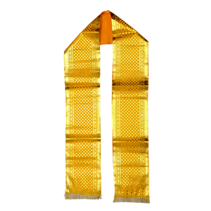 Golden Uparna with Traditional Pattern – Perfect for all Types of Ceremonies