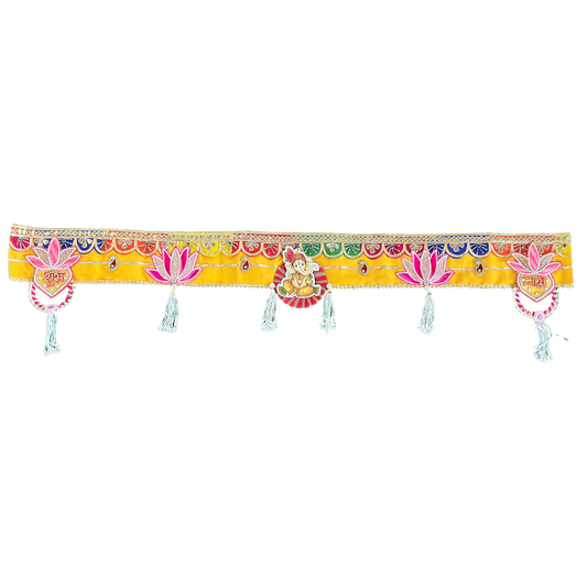Colorful Lotus & Ganesh Decorative Toran
