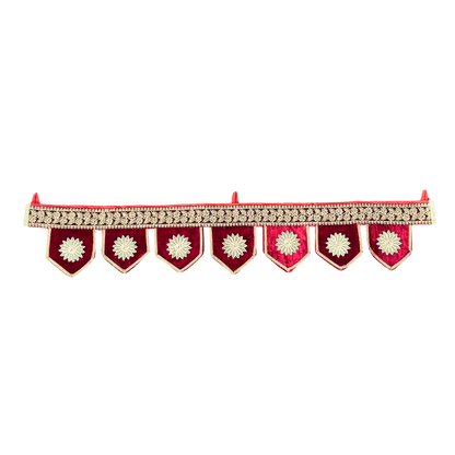 Velvet Floral Embroidered Door Toran