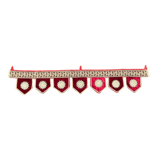 Velvet Floral Embroidered Door Toran