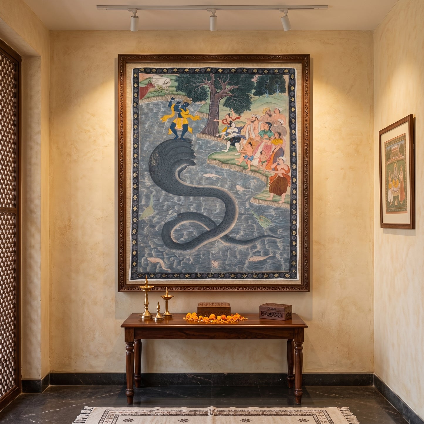 Kaalia Naag Daman pichwai painting