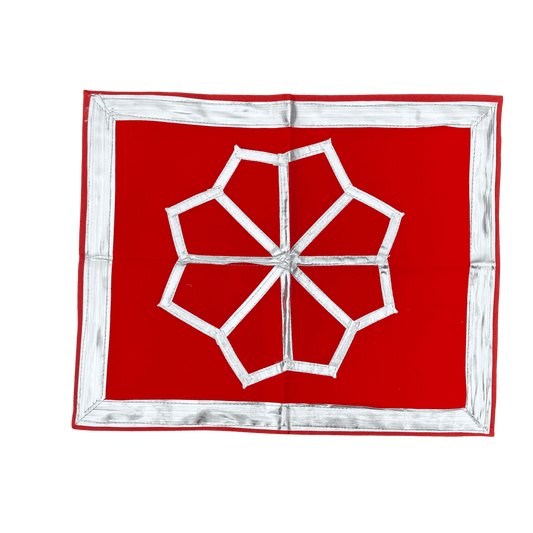 Red & Silver Star Pichwai-style Cloth