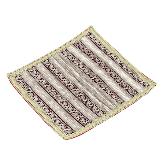 Embroidered Maroon and Gold Aasan/Mat